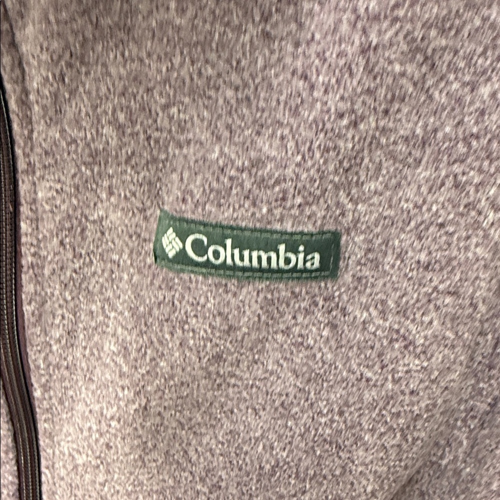 Columbia Women's Heathered Purple fleece Jacket. - Picture 2 of 5